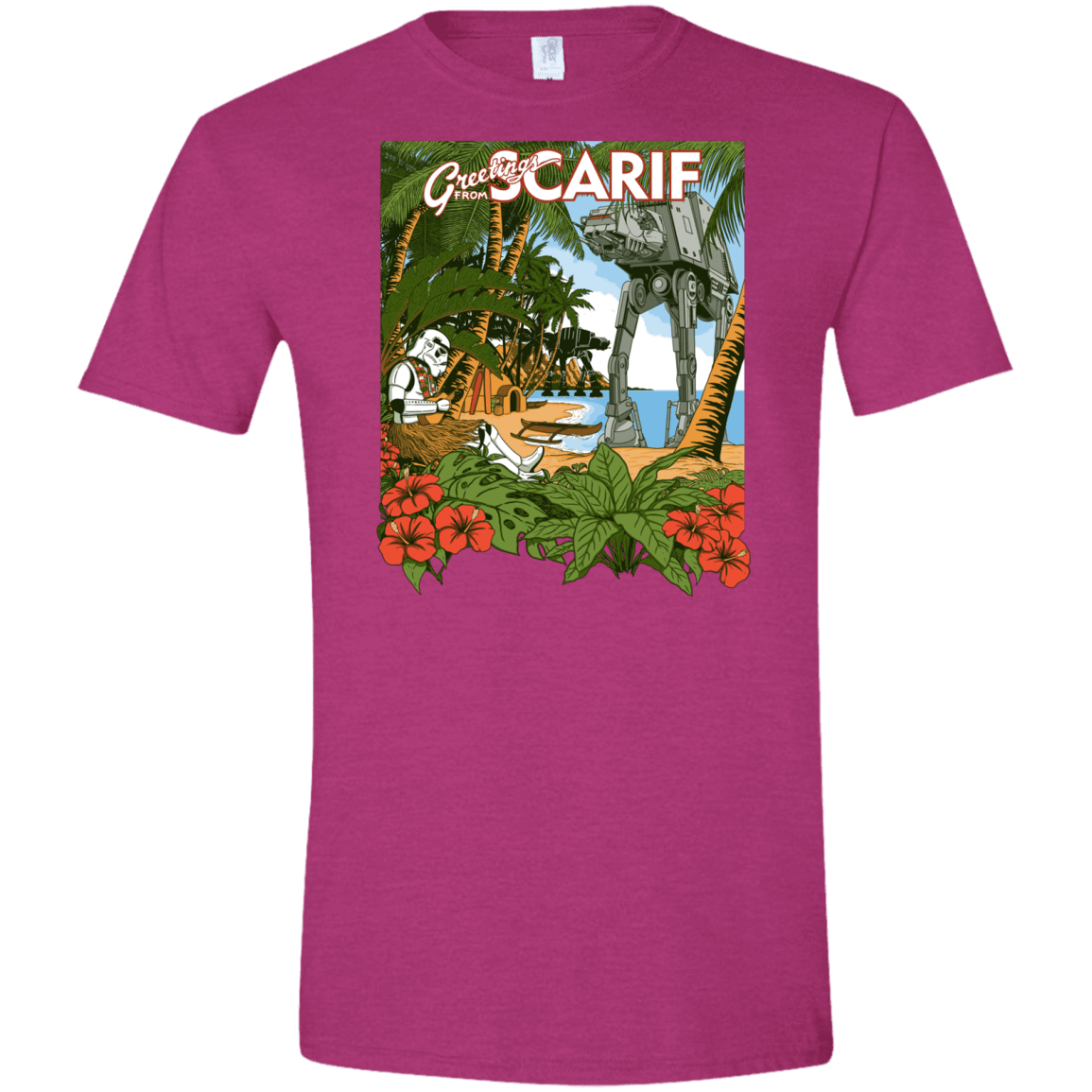 T-Shirts Antique Heliconia / S Greetings from Scarif Men's Semi-Fitted Softstyle