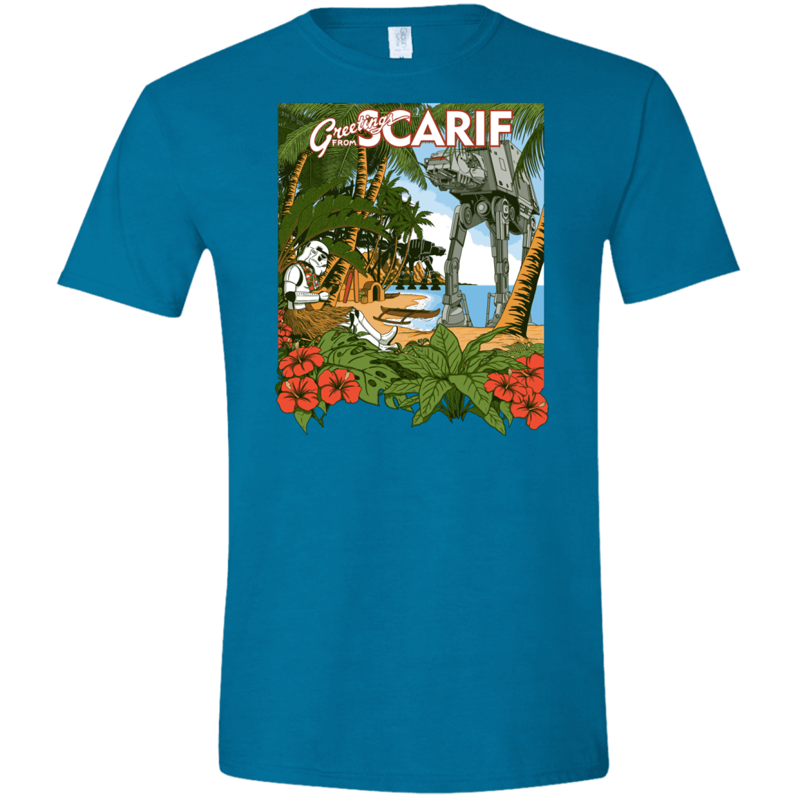 T-Shirts Antique Sapphire / S Greetings from Scarif Men's Semi-Fitted Softstyle