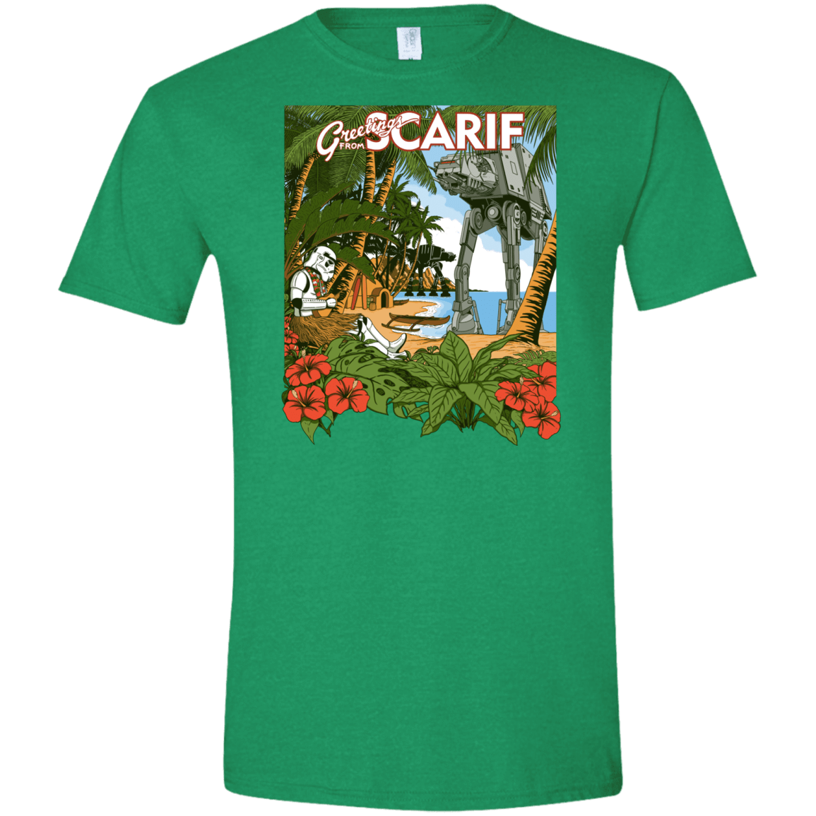 T-Shirts Heather Irish Green / S Greetings from Scarif Men's Semi-Fitted Softstyle