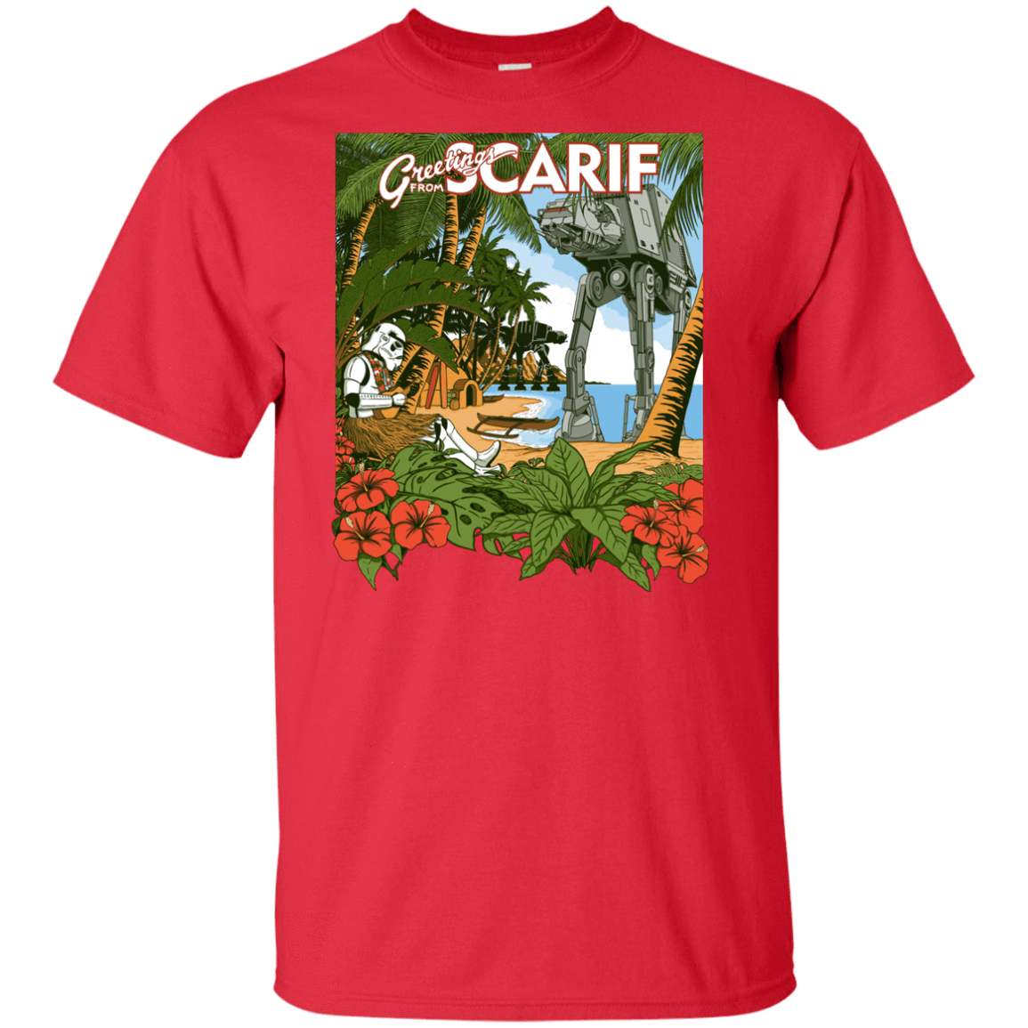 T-Shirts Red / XLT Greetings from Scarif Tall T-Shirt