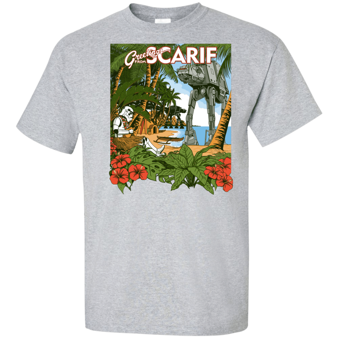T-Shirts Sport Grey / XLT Greetings from Scarif Tall T-Shirt