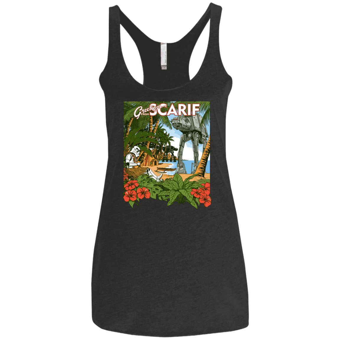 T-Shirts Vintage Black / X-Small Greetings from Scarif Women's Triblend Racerback Tank