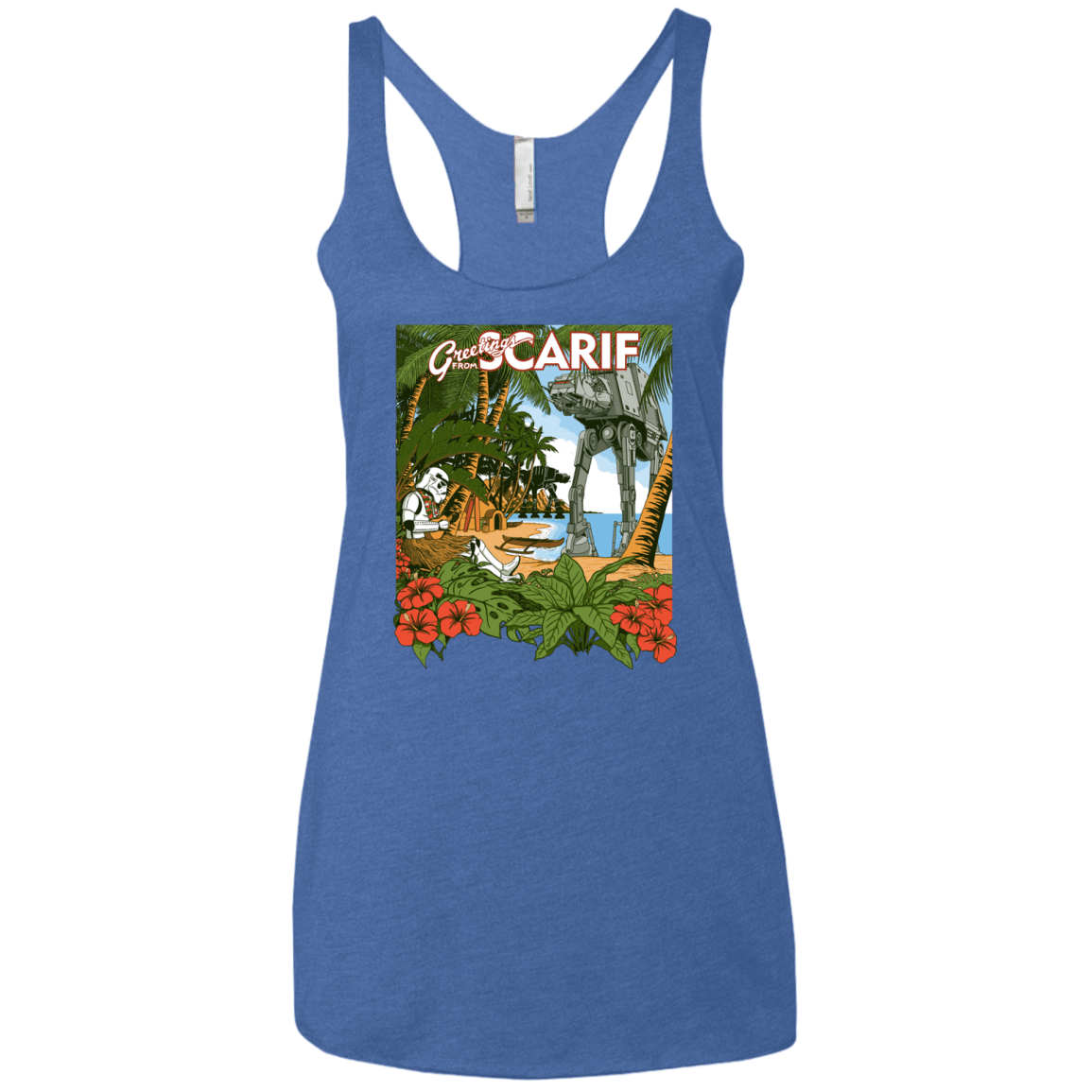 T-Shirts Vintage Royal / X-Small Greetings from Scarif Women's Triblend Racerback Tank
