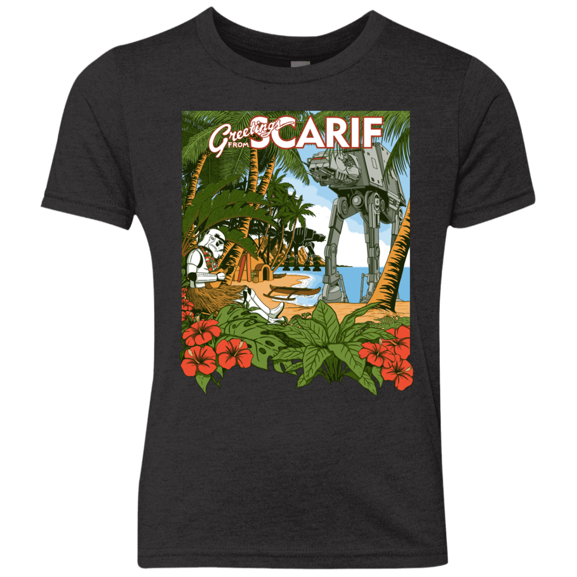 T-Shirts Vintage Black / YXS Greetings from Scarif Youth Triblend T-Shirt