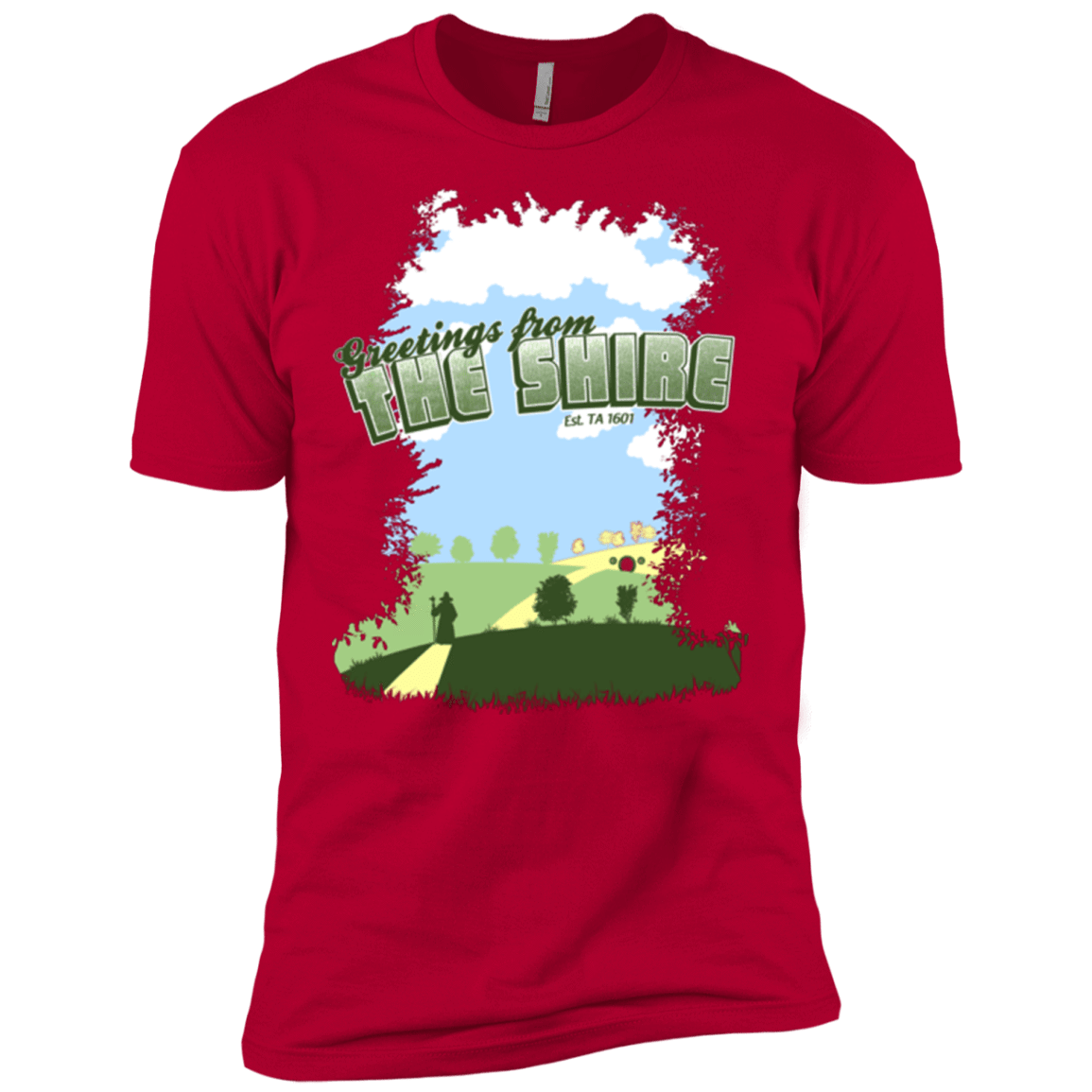 T-Shirts Red / X-Small Greetings From Shire Men's Premium T-Shirt