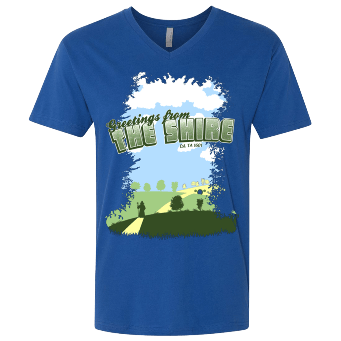 T-Shirts Royal / X-Small Greetings From Shire Men's Premium V-Neck