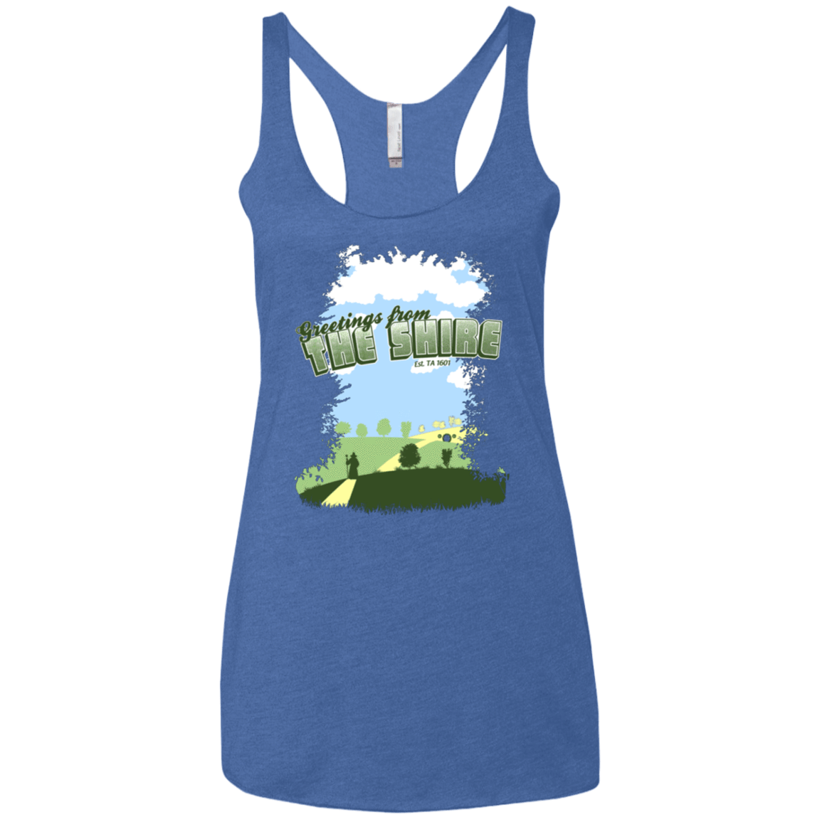 T-Shirts Vintage Royal / X-Small Greetings From Shire Women's Triblend Racerback Tank