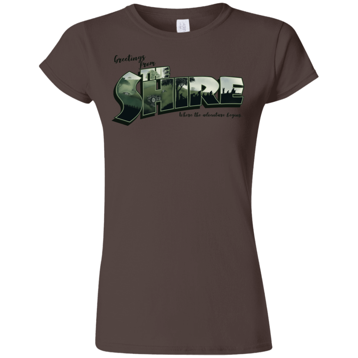 T-Shirts Dark Chocolate / S Greetings from the Shire Junior Slimmer-Fit T-Shirt