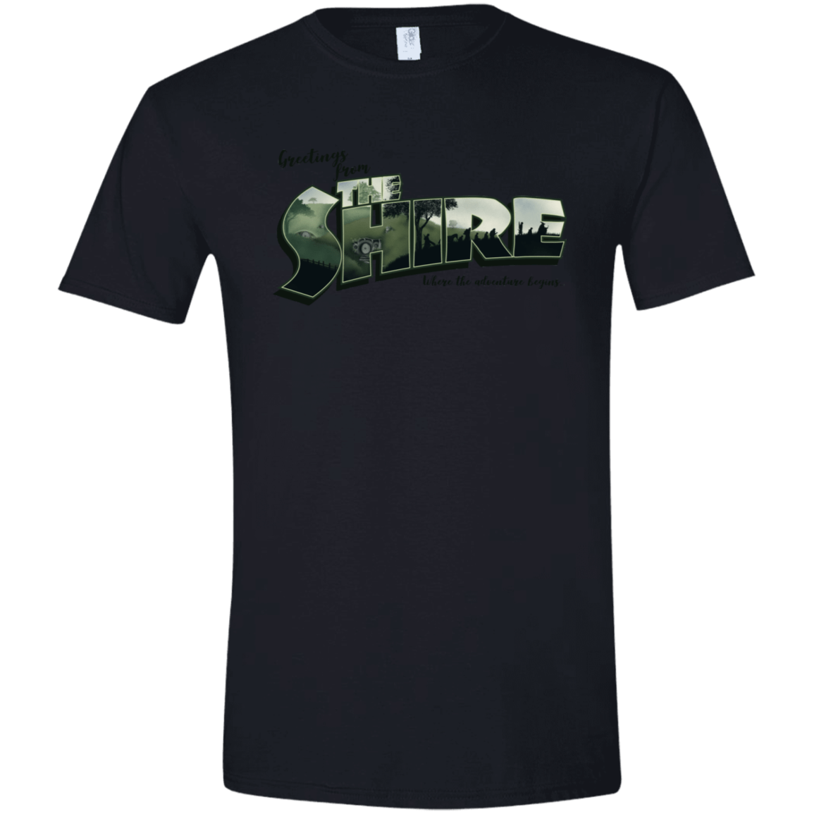 T-Shirts Black / X-Small Greetings from the Shire Men's Semi-Fitted Softstyle