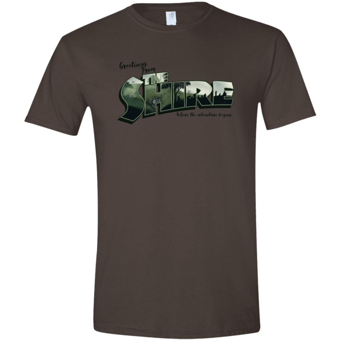 T-Shirts Dark Chocolate / S Greetings from the Shire Men's Semi-Fitted Softstyle
