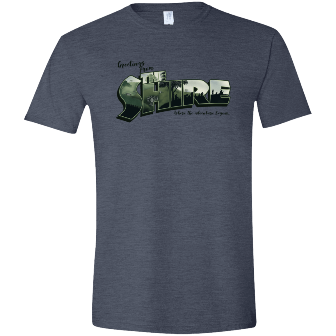 T-Shirts Heather Navy / S Greetings from the Shire Men's Semi-Fitted Softstyle