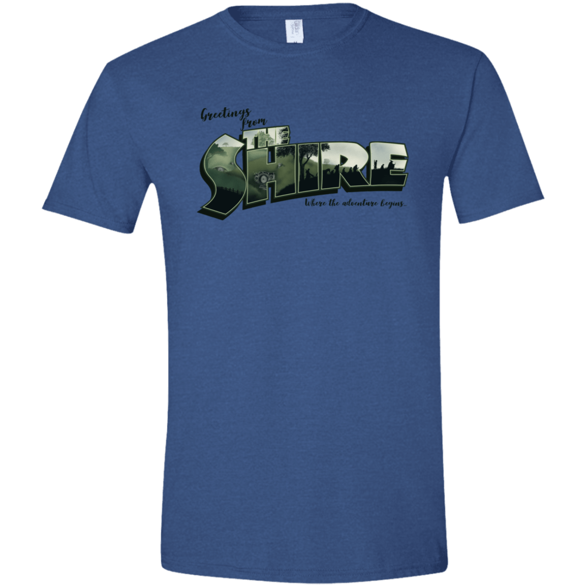 T-Shirts Heather Royal / X-Small Greetings from the Shire Men's Semi-Fitted Softstyle
