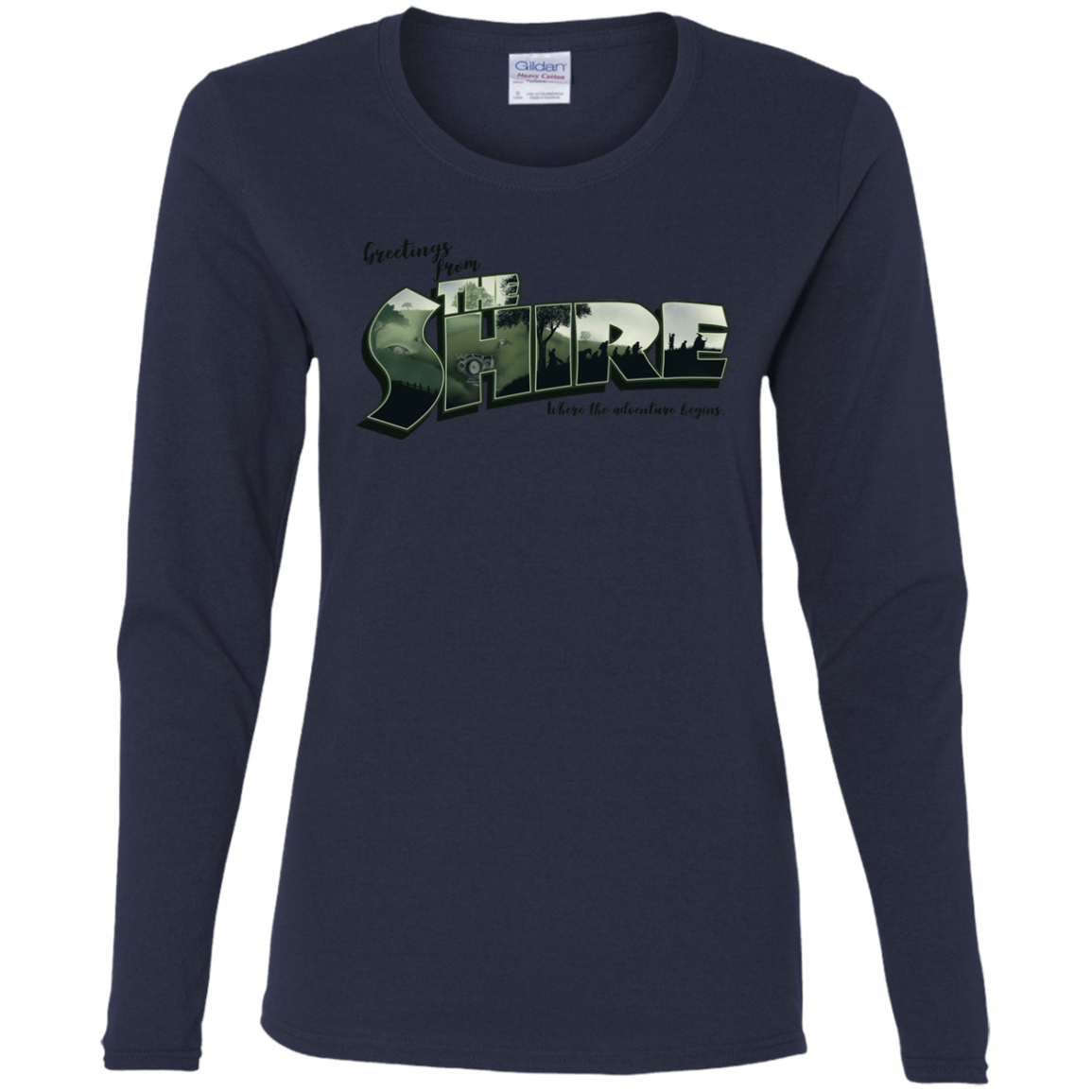 T-Shirts Navy / S Greetings from the Shire Women's Long Sleeve T-Shirt