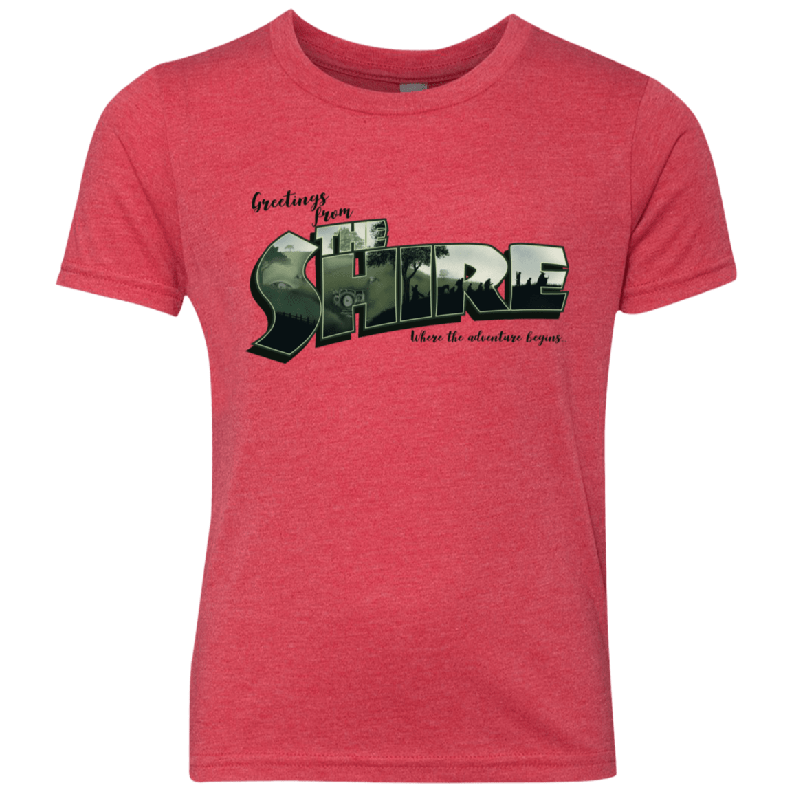 T-Shirts Vintage Red / YXS Greetings from the Shire Youth Triblend T-Shirt