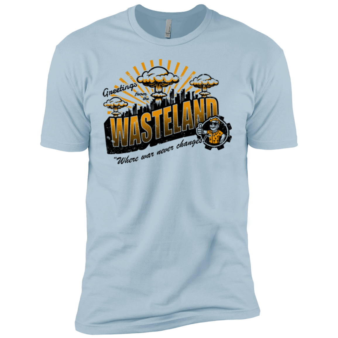 T-Shirts Light Blue / X-Small Greetings from the Wasteland! Men's Premium T-Shirt