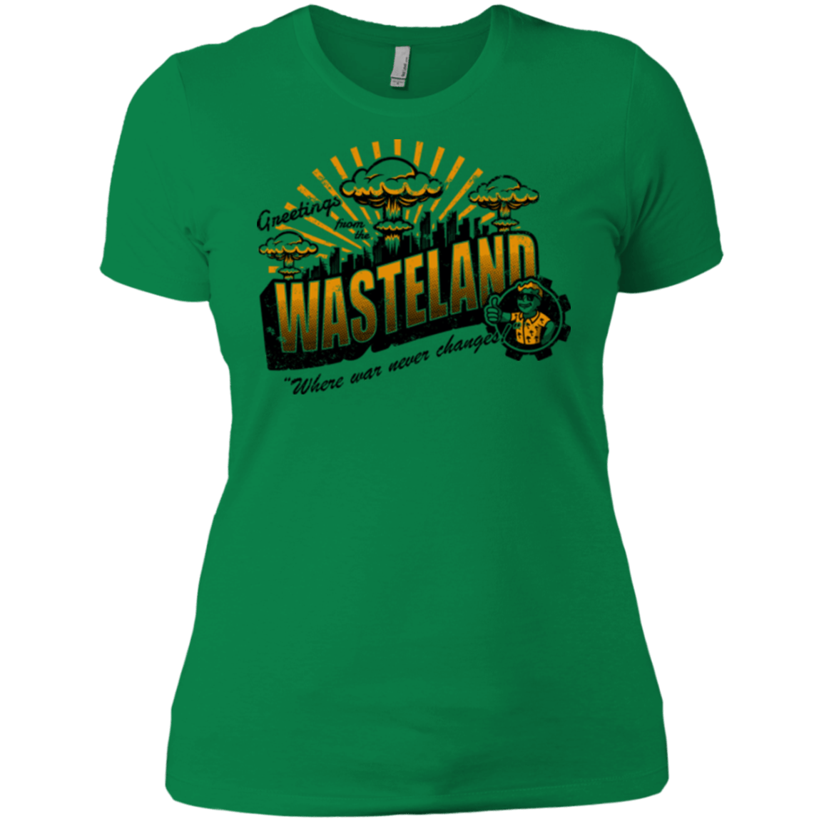 T-Shirts Kelly Green / X-Small Greetings from the Wasteland! Women's Premium T-Shirt