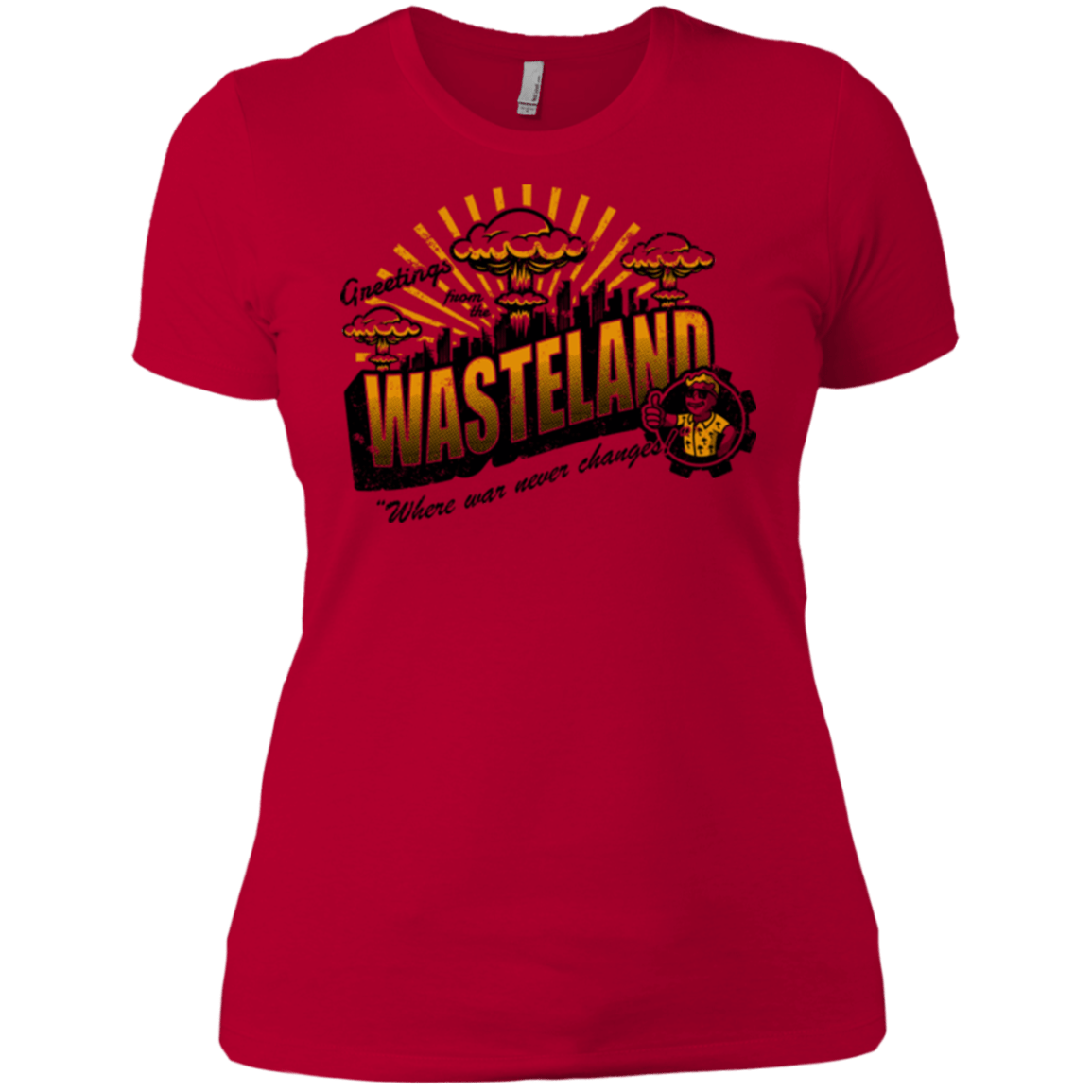 T-Shirts Red / X-Small Greetings from the Wasteland! Women's Premium T-Shirt