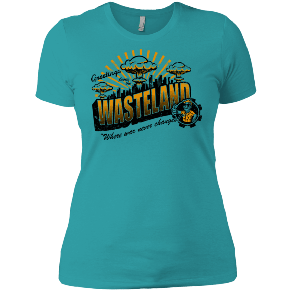 T-Shirts Tahiti Blue / X-Small Greetings from the Wasteland! Women's Premium T-Shirt