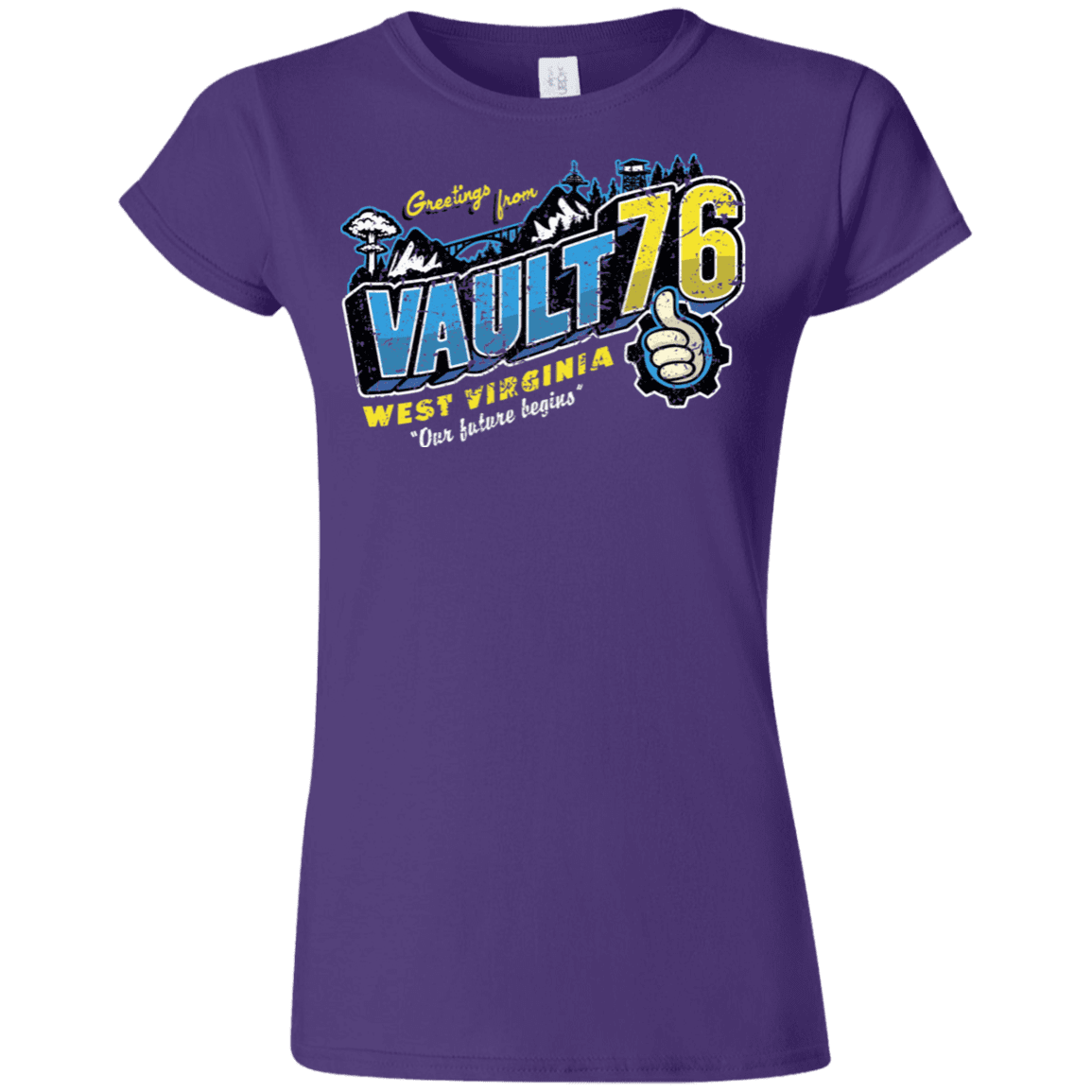 T-Shirts Purple / S Greetings from WV Vault Junior Slimmer-Fit T-Shirt