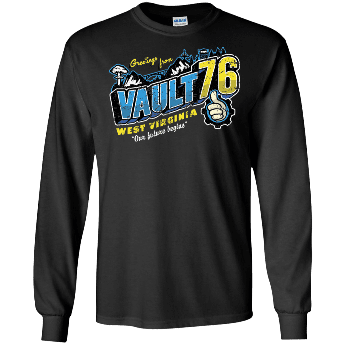 T-Shirts Black / S Greetings from WV Vault Men's Long Sleeve T-Shirt
