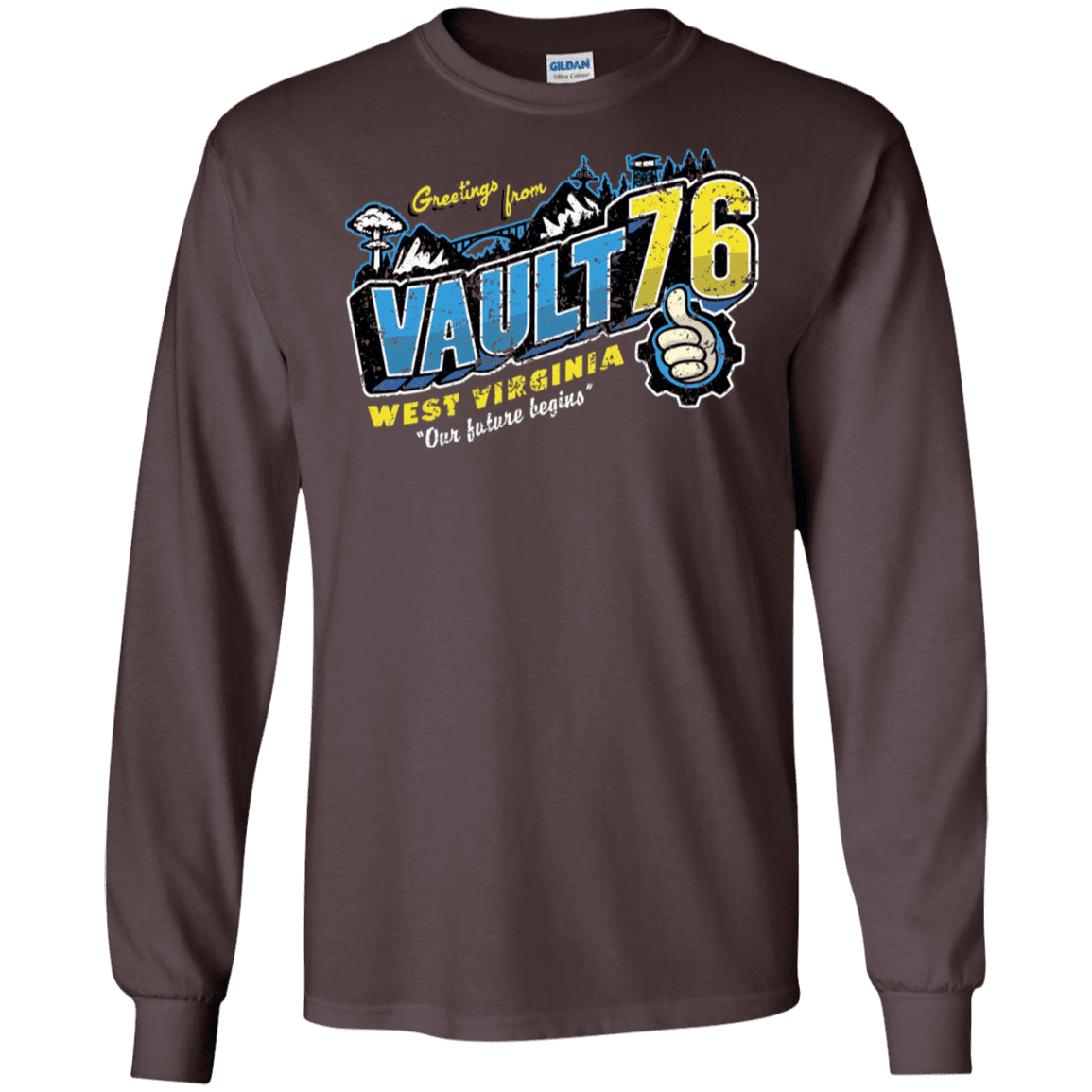 T-Shirts Dark Chocolate / S Greetings from WV Vault Men's Long Sleeve T-Shirt