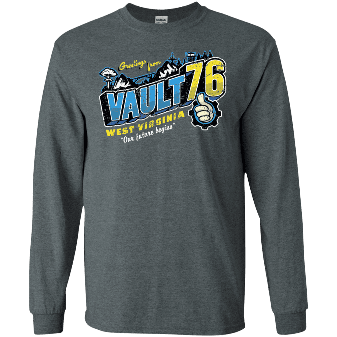 T-Shirts Dark Heather / S Greetings from WV Vault Men's Long Sleeve T-Shirt