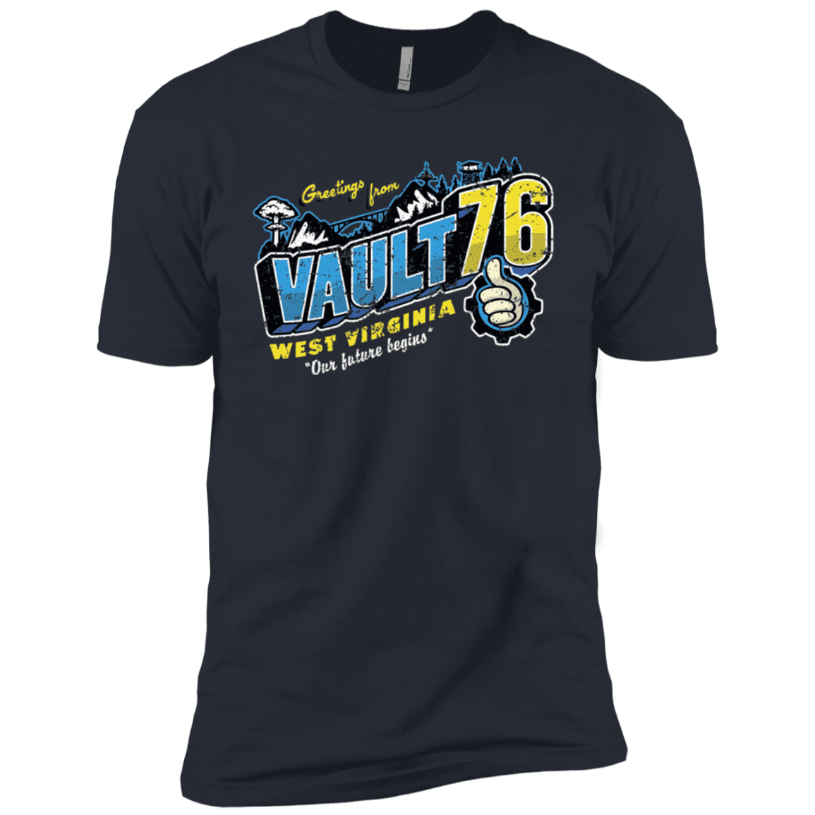T-Shirts Indigo / X-Small Greetings from WV Vault Men's Premium T-Shirt
