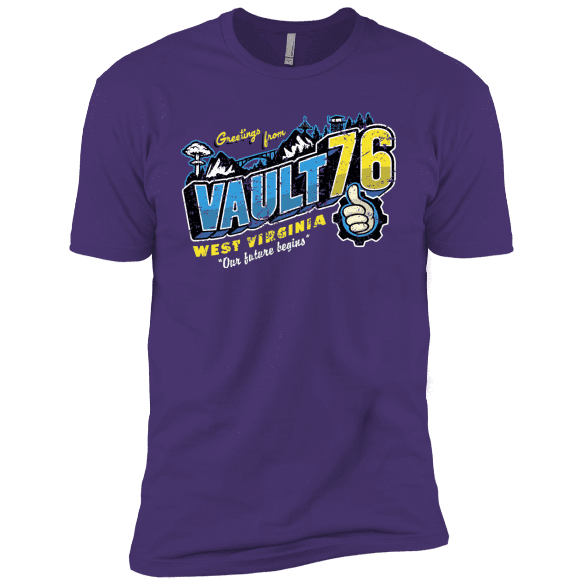 T-Shirts Purple Rush/ / X-Small Greetings from WV Vault Men's Premium T-Shirt
