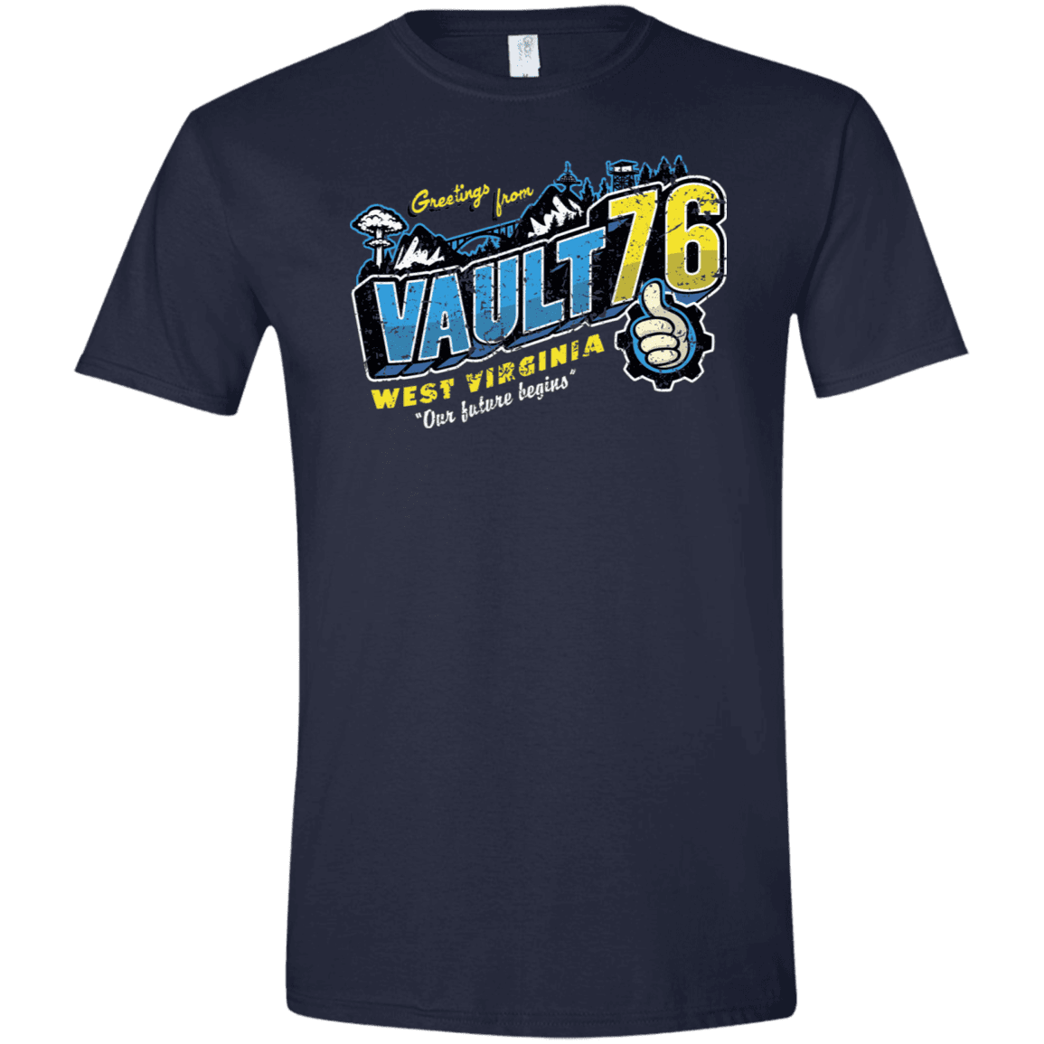 T-Shirts Navy / X-Small Greetings from WV Vault Men's Semi-Fitted Softstyle