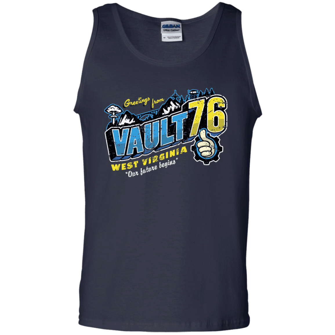 T-Shirts Navy / S Greetings from WV Vault Men's Tank Top