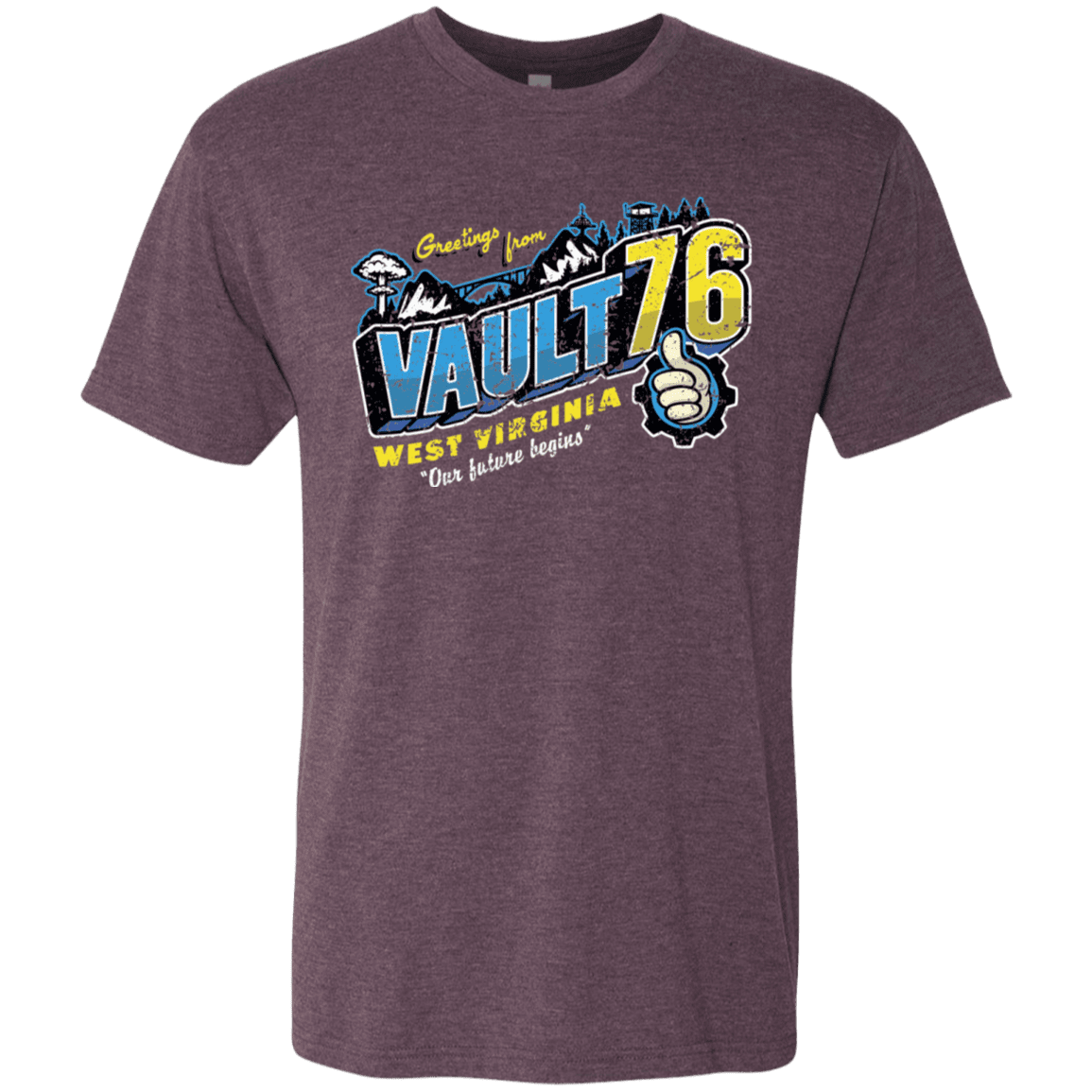 T-Shirts Vintage Purple / S Greetings from WV Vault Men's Triblend T-Shirt