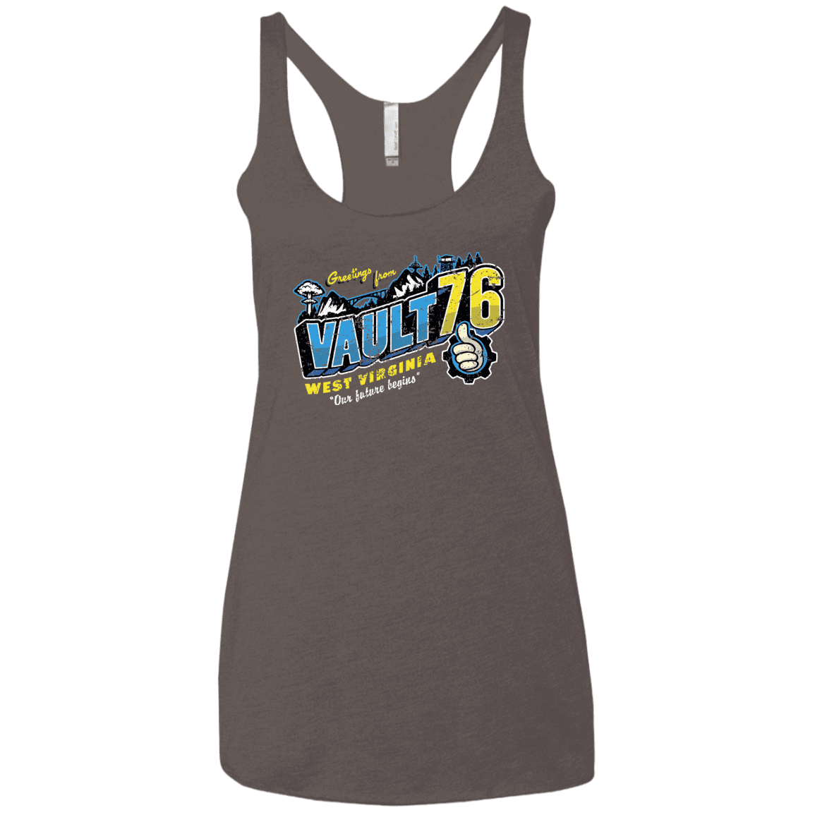 T-Shirts Macchiato / X-Small Greetings from WV Vault Women's Triblend Racerback Tank