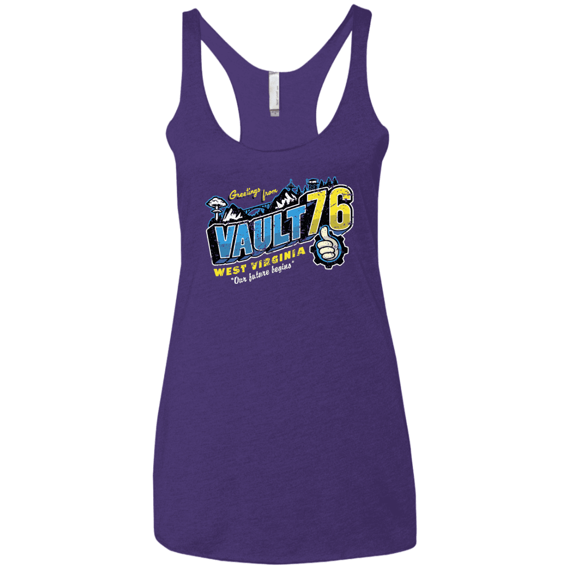 T-Shirts Purple Rush / X-Small Greetings from WV Vault Women's Triblend Racerback Tank