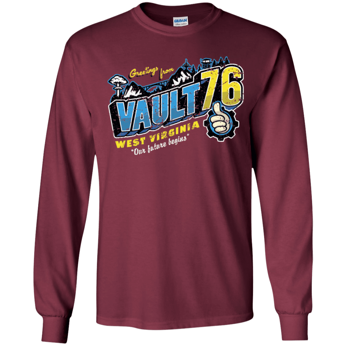 T-Shirts Maroon / YS Greetings from WV Vault Youth Long Sleeve T-Shirt