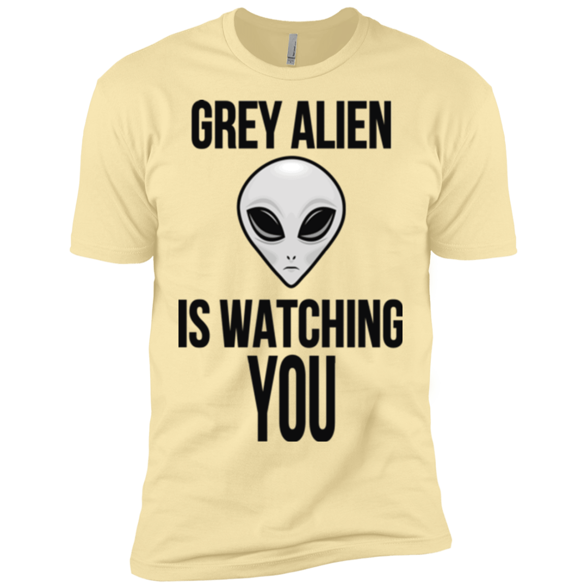 T-Shirts Banana Cream / X-Small Grey Alien Men's Premium T-Shirt