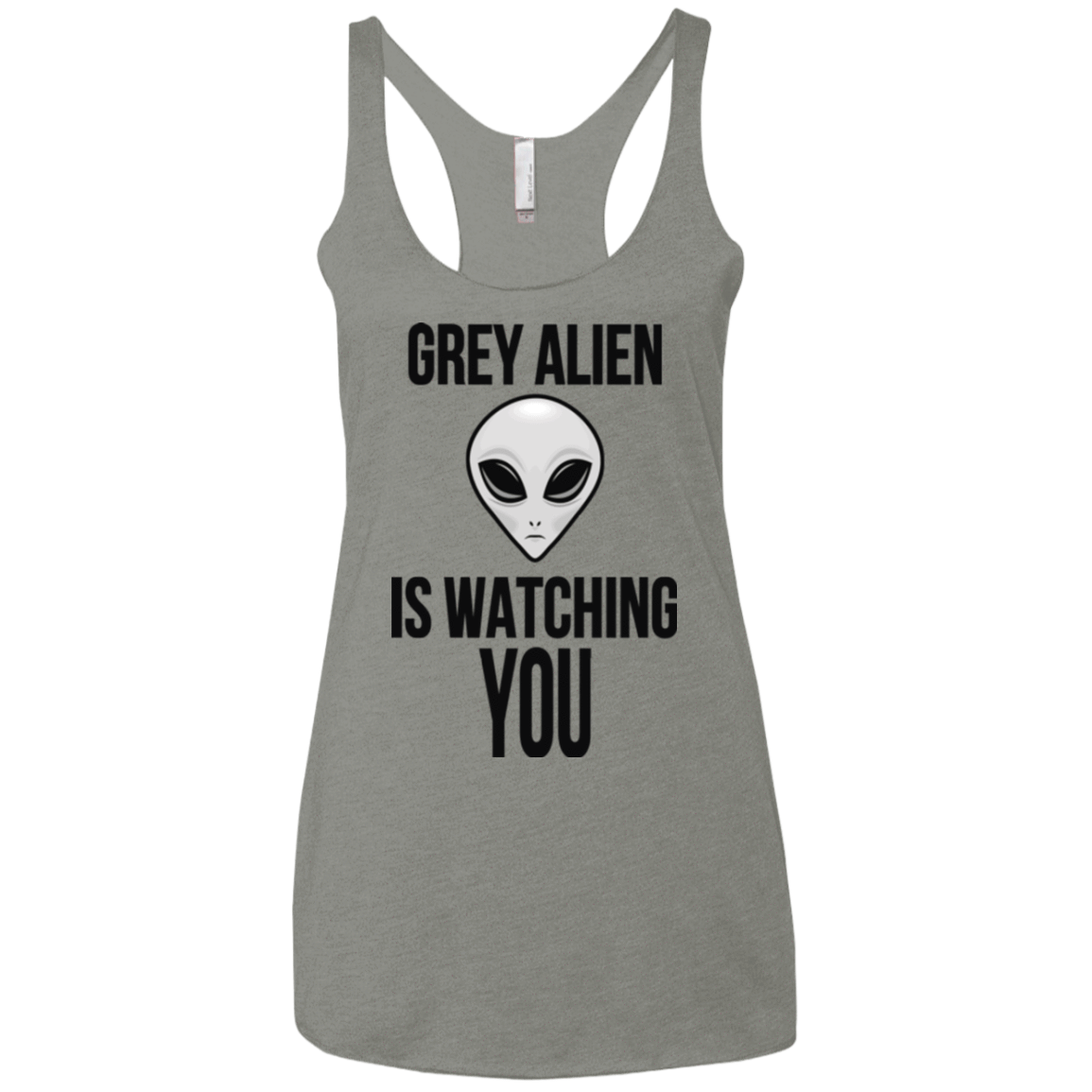 T-Shirts Venetian Grey / X-Small Grey Alien Women's Triblend Racerback Tank