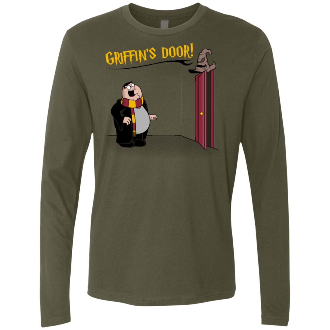 T-Shirts Military Green / S Griffins Door Men's Premium Long Sleeve