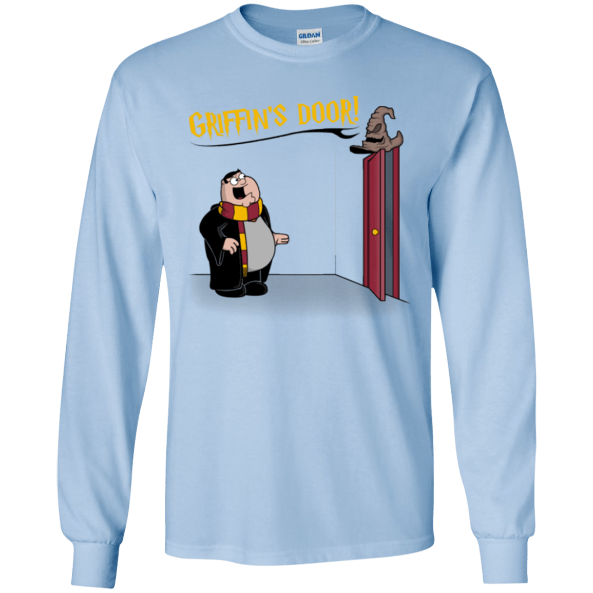 T-Shirts Light Blue / YS Griffins Door Youth Long Sleeve T-Shirt