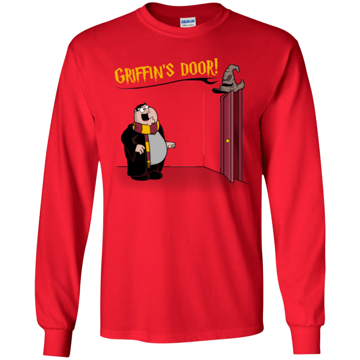 T-Shirts Red / YS Griffins Door Youth Long Sleeve T-Shirt