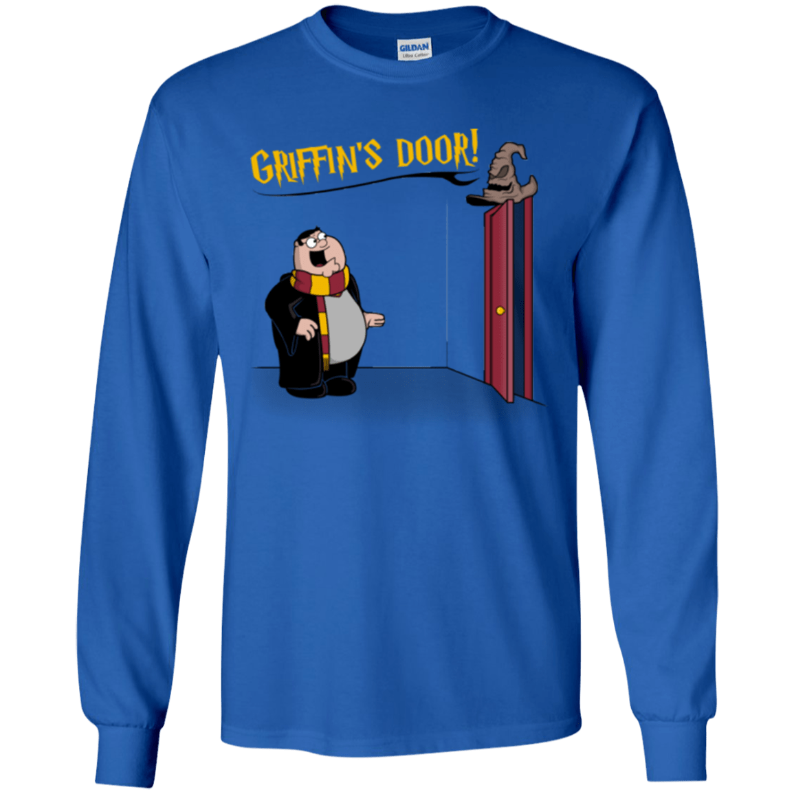T-Shirts Royal / YS Griffins Door Youth Long Sleeve T-Shirt