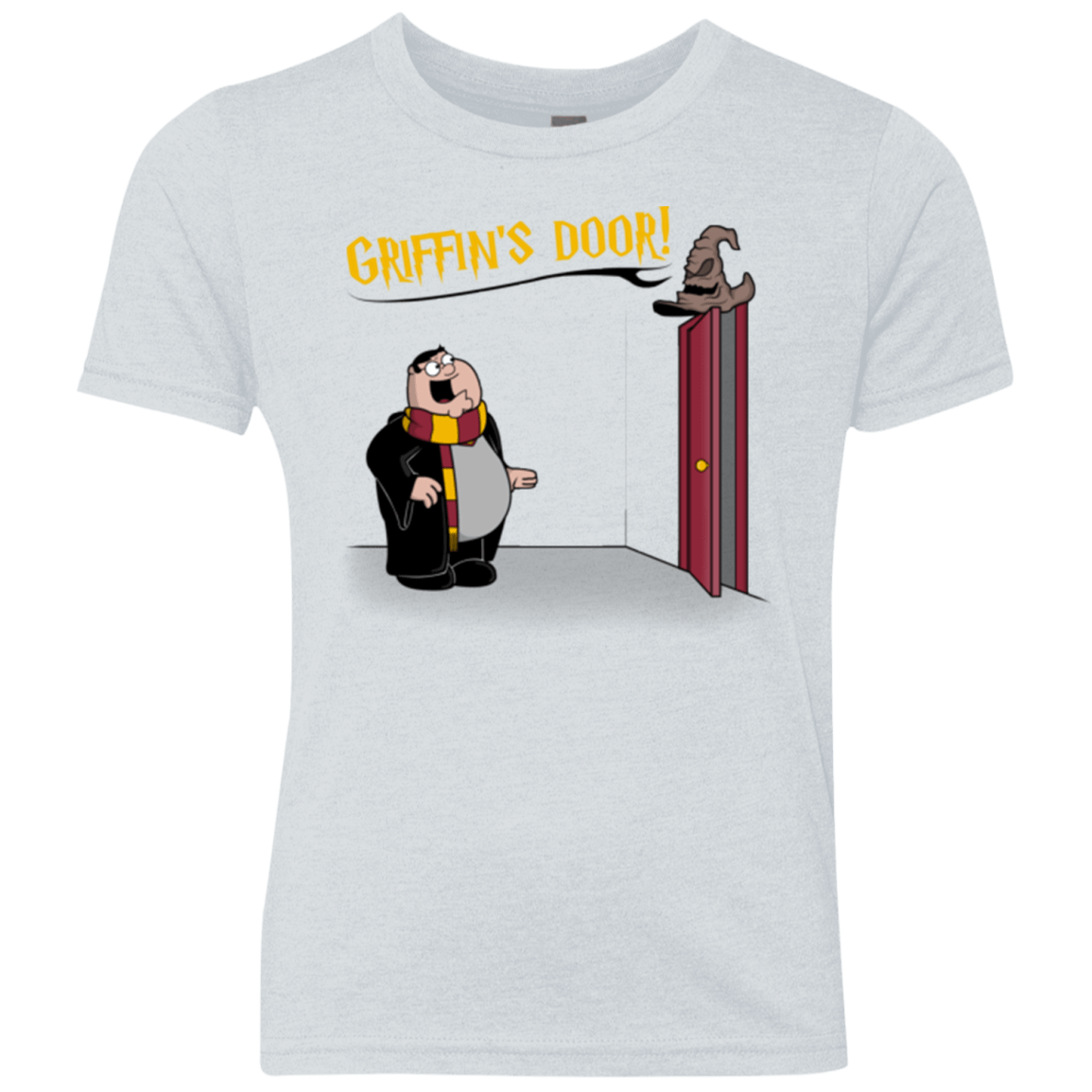 T-Shirts Heather White / YXS Griffins Door Youth Triblend T-Shirt