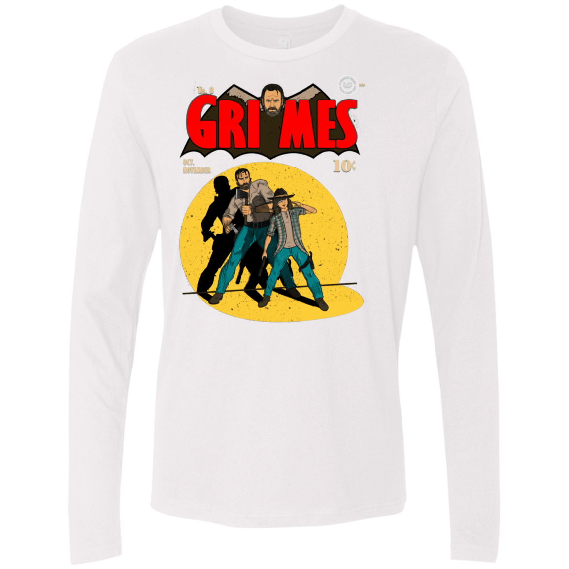 T-Shirts White / S Grimes Men's Premium Long Sleeve