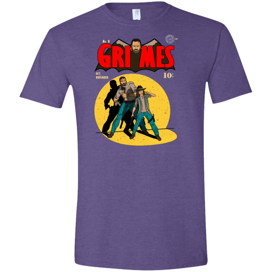 T-Shirts Heather Purple / S Grimes Men's Semi-Fitted Softstyle