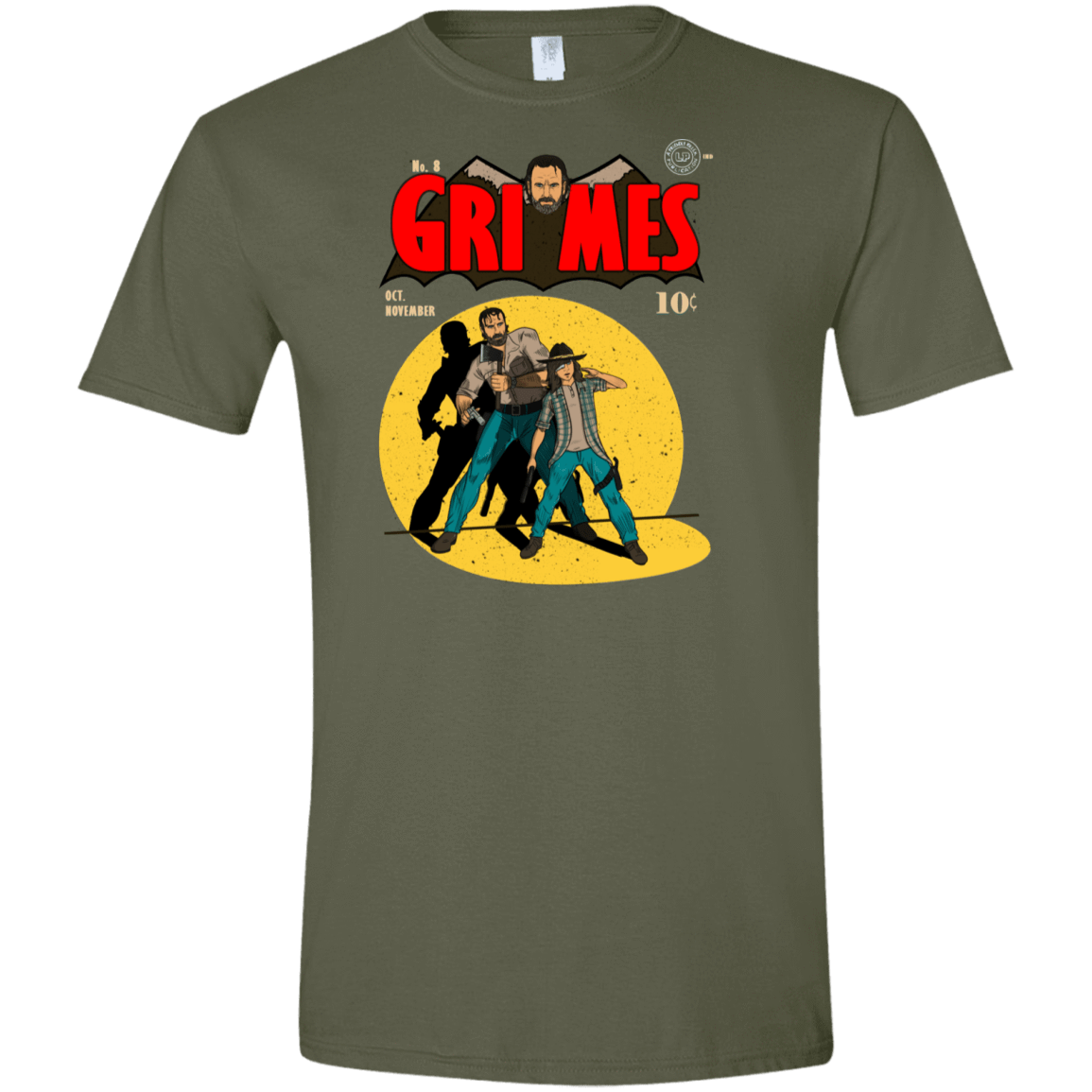 T-Shirts Military Green / S Grimes Men's Semi-Fitted Softstyle