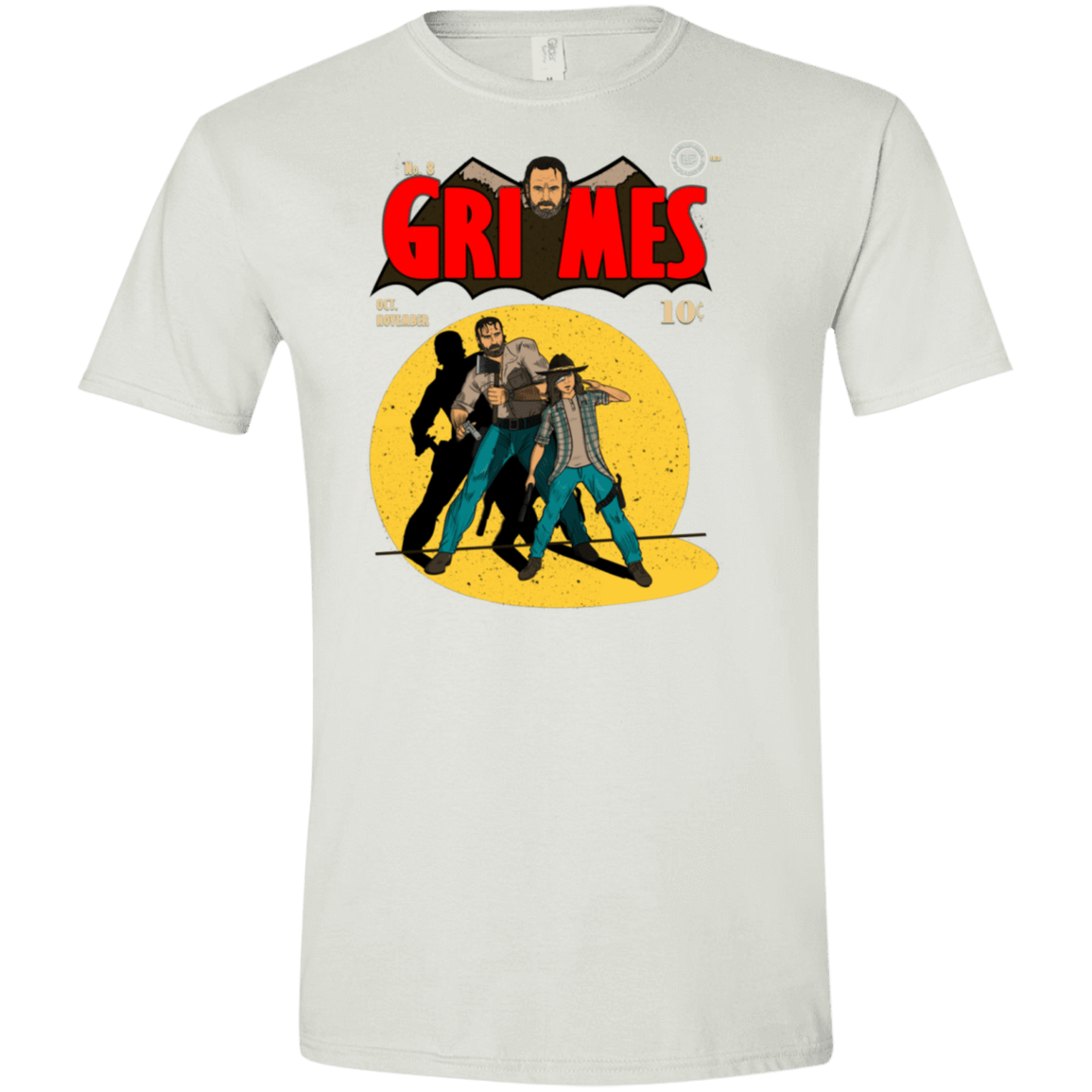 T-Shirts White / X-Small Grimes Men's Semi-Fitted Softstyle