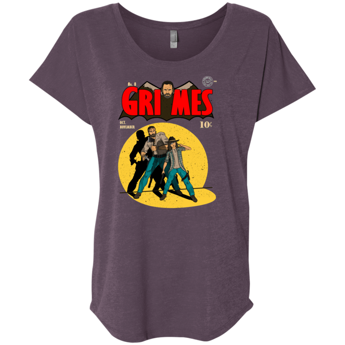 T-Shirts Vintage Purple / X-Small Grimes Triblend Dolman Sleeve