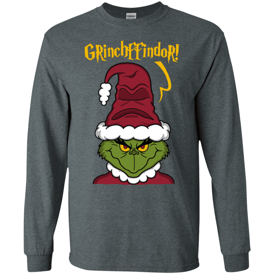 T-Shirts Dark Heather / S Grinchffindor Men's Long Sleeve T-Shirt