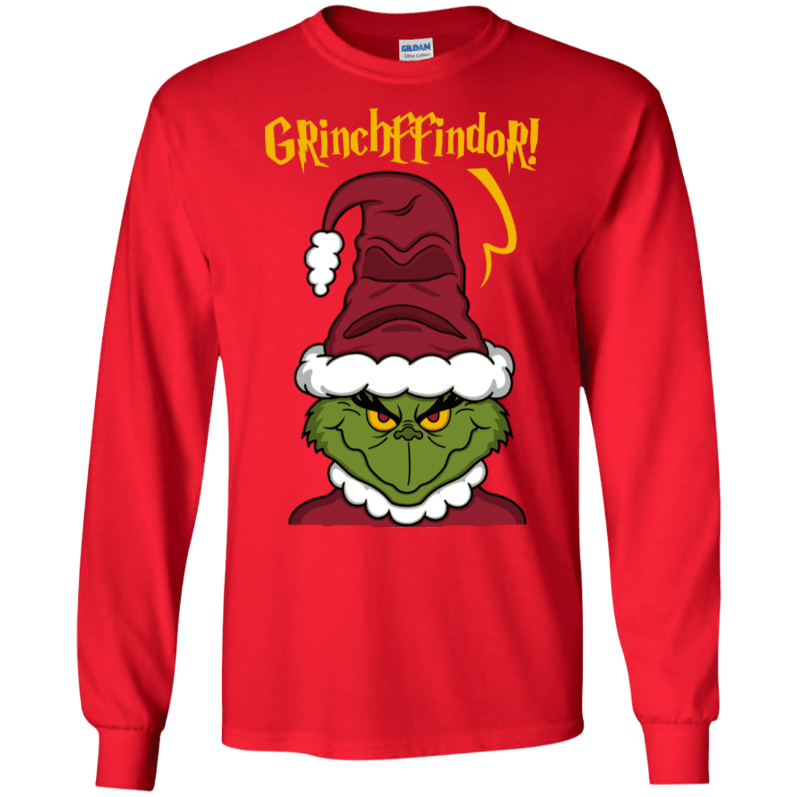 T-Shirts Red / S Grinchffindor Men's Long Sleeve T-Shirt
