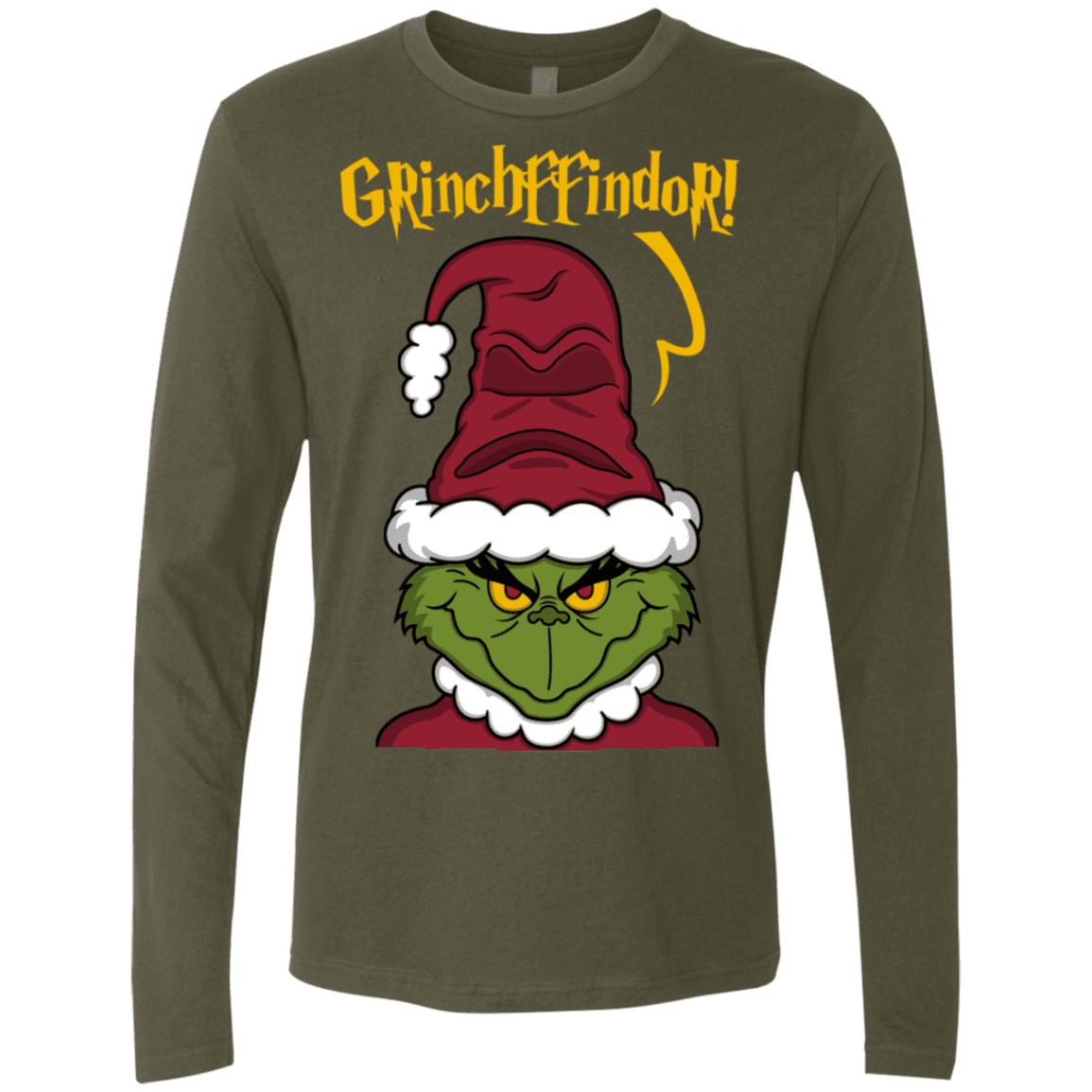 T-Shirts Military Green / S Grinchffindor Men's Premium Long Sleeve