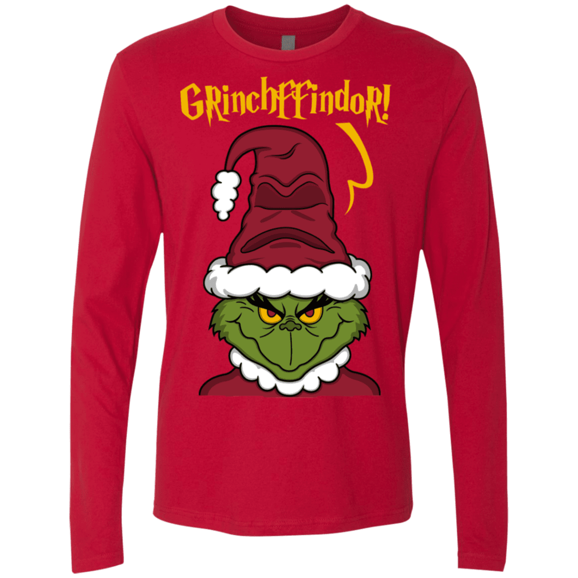 T-Shirts Red / S Grinchffindor Men's Premium Long Sleeve